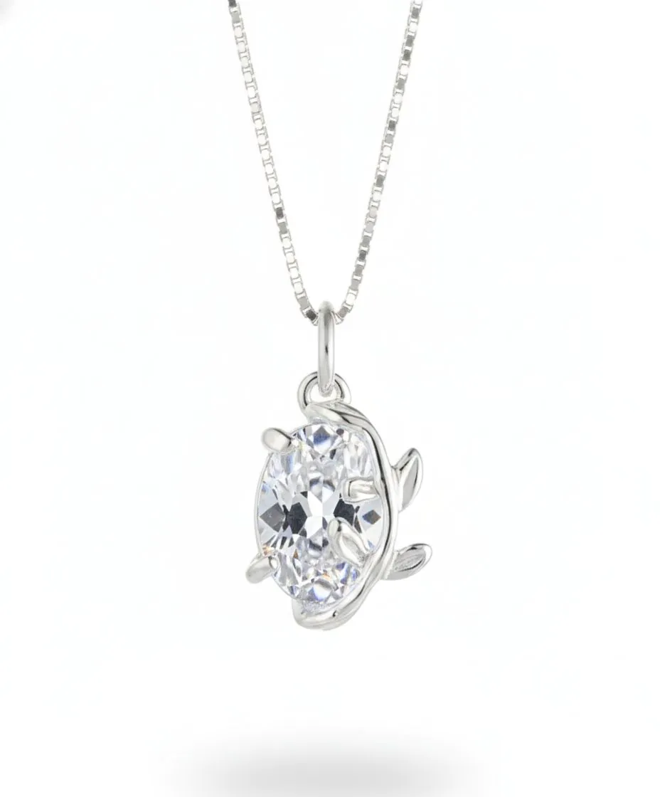 Colar Pingt. Zircônia Cristal